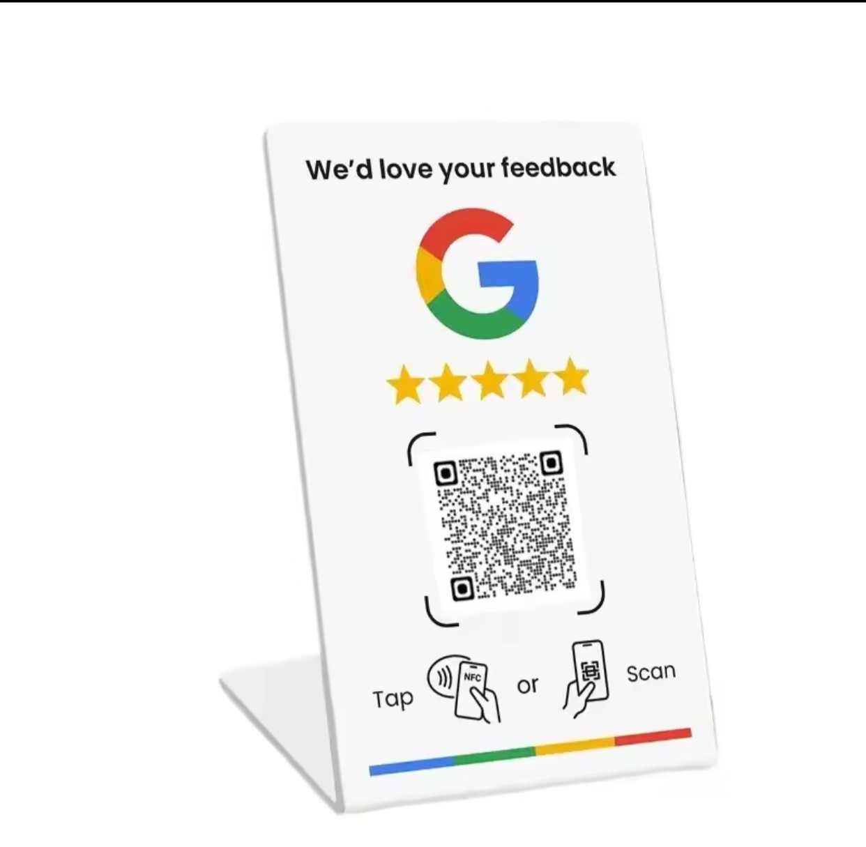 Social Review Tap Card | NFC Contactless QR Code | Unlimited Use Review Cards