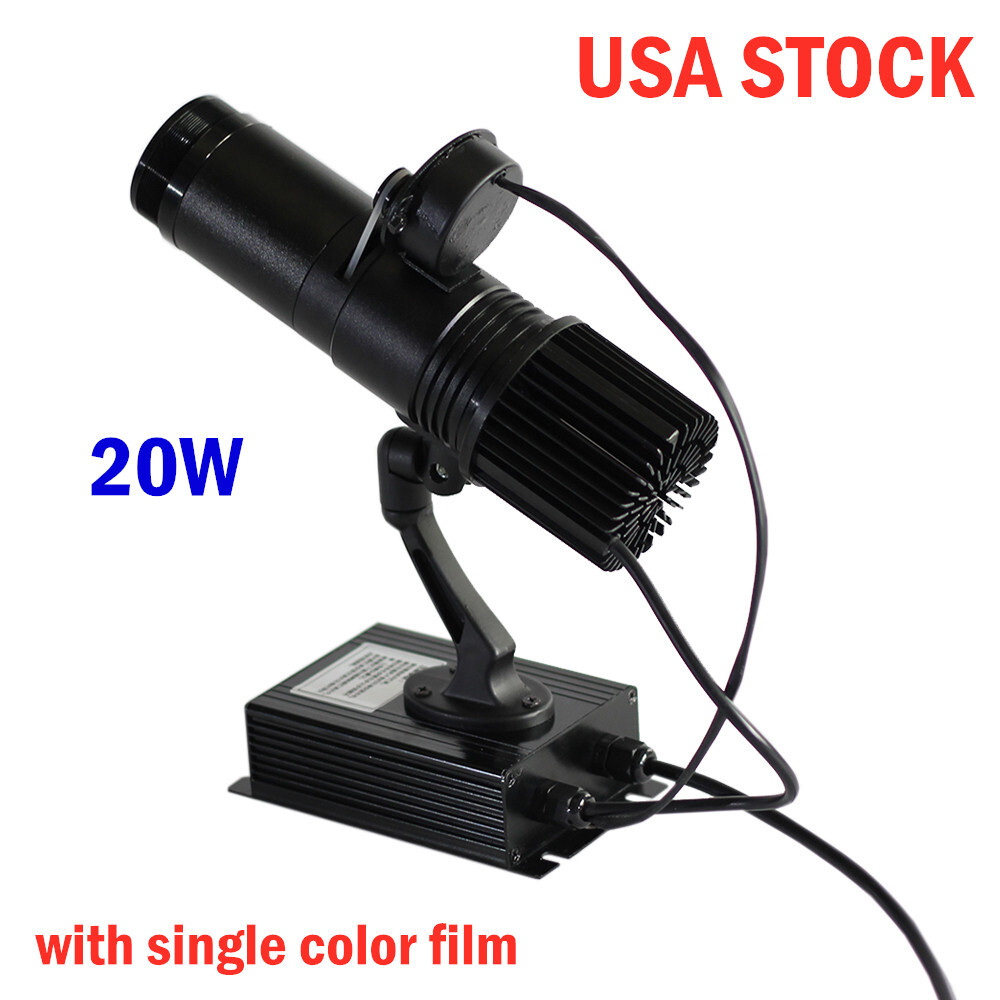 20W Indoor LED Gobo Projector Advertising Logo lamp 1 Color Rotating Glass Gobo