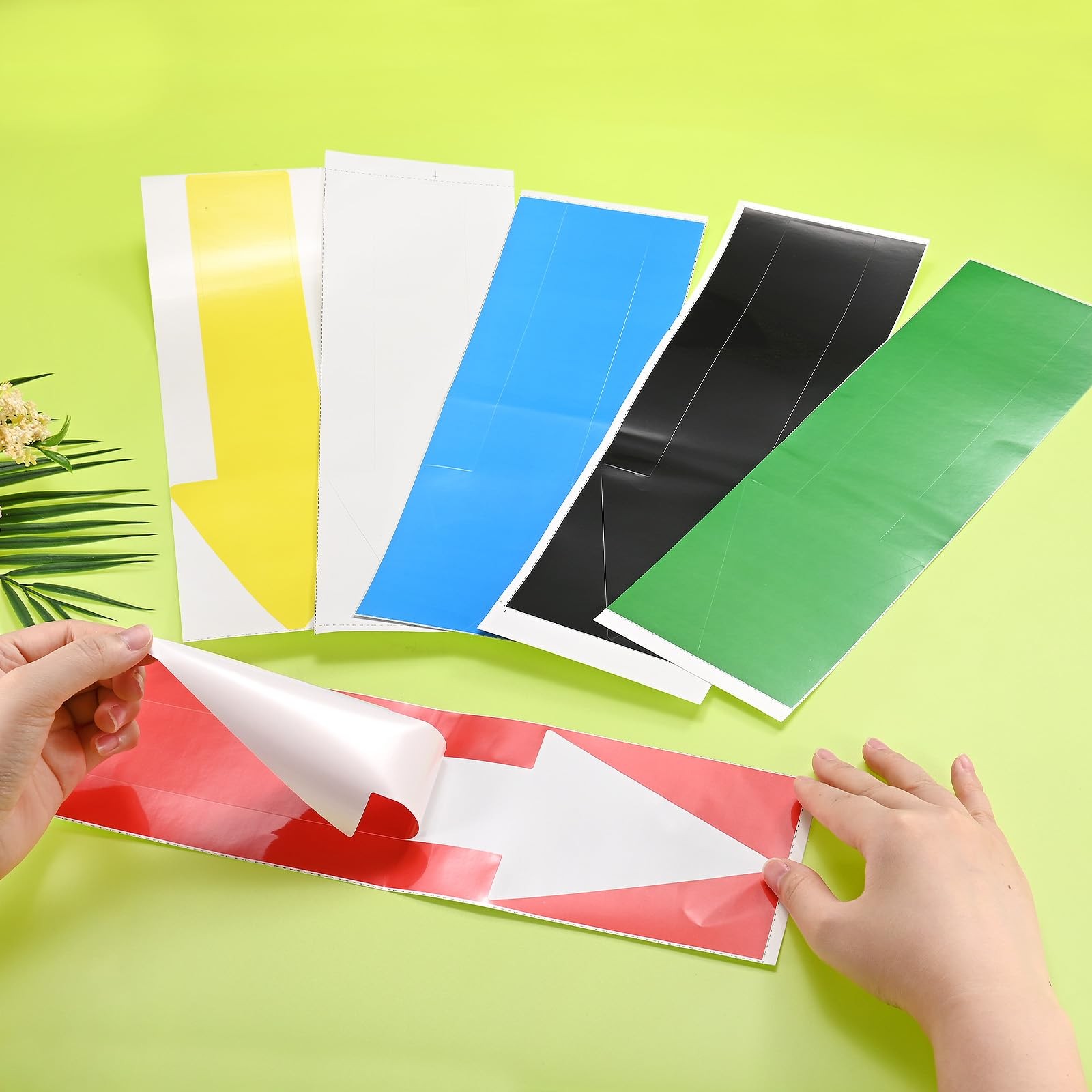 4-Pack Arrow Sticker, 12 x 4 Inch/ 300 x 90 mm PVC Waterproof Self-Adhesive D…