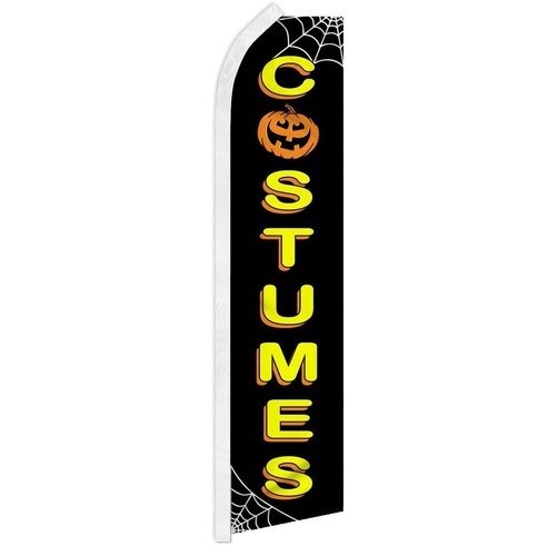 Halloween Costumes Swooper Advertising Banner Flag for Seasonal Retail Stores