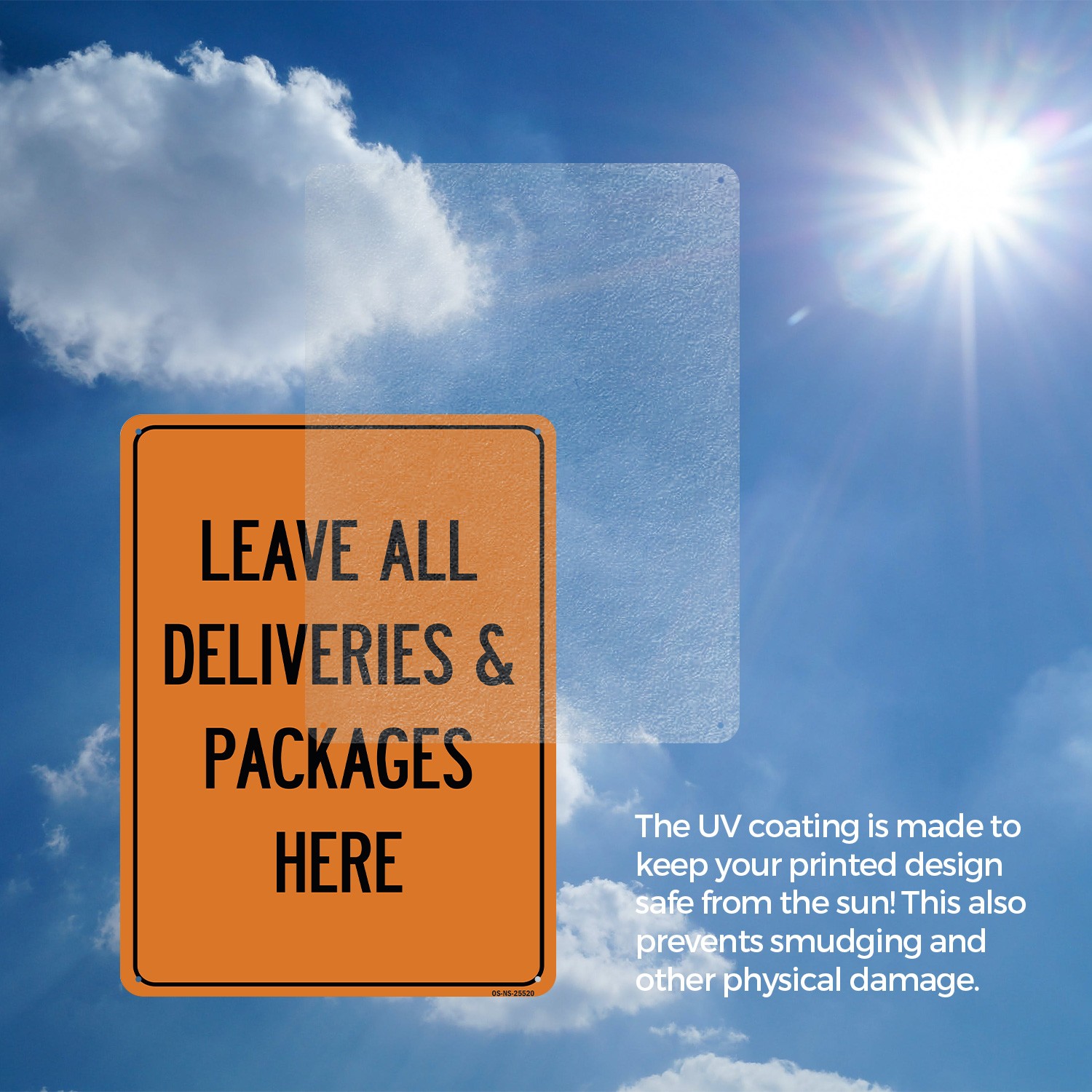 Leave All Deliveries & Packages Here Public Safety Sign Or Decal – 5 or 10 Pack