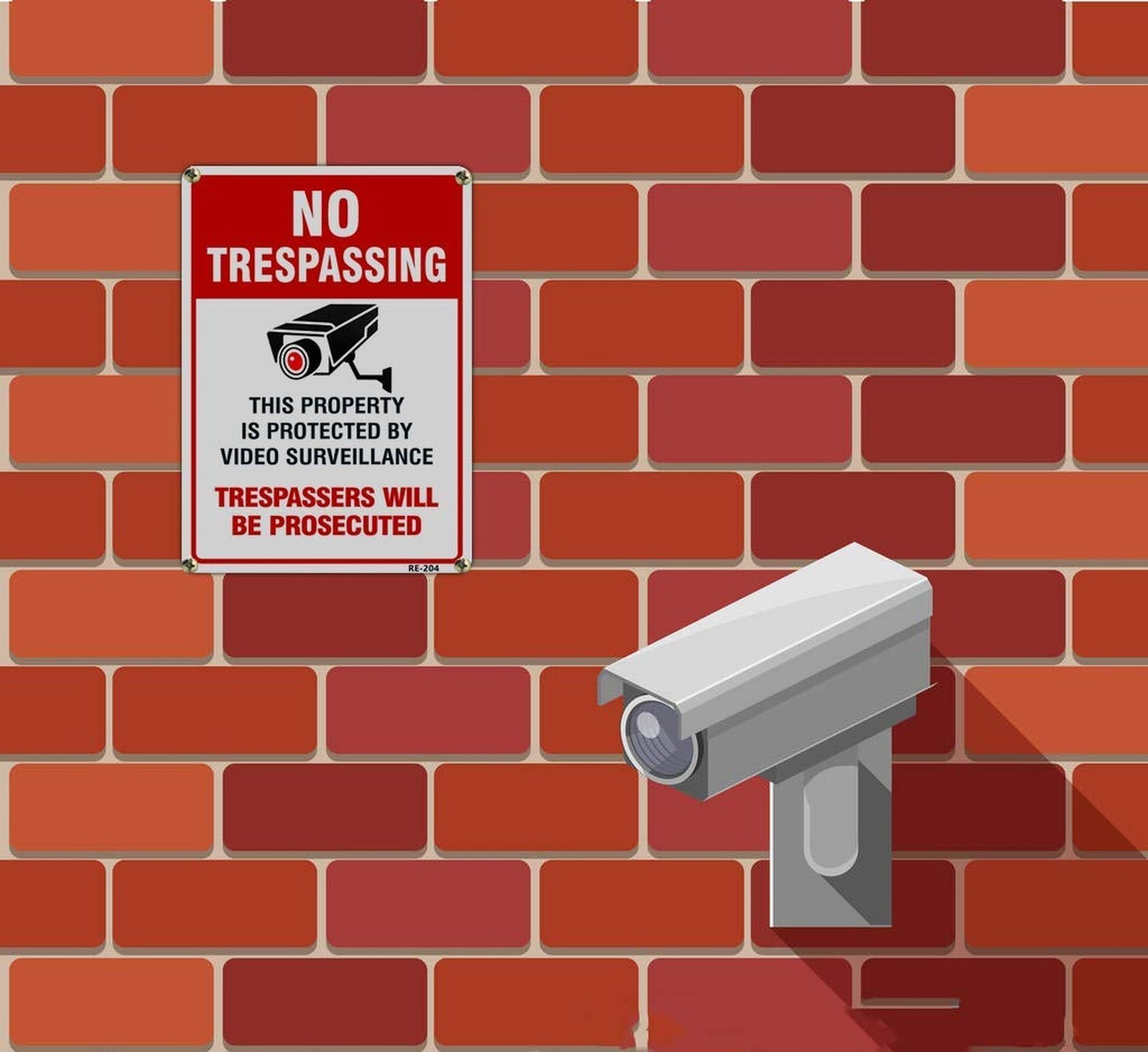 Large Video Surveillance Signs Outdoor,No Trespassing Sign Aluminum 10×14 Inc…