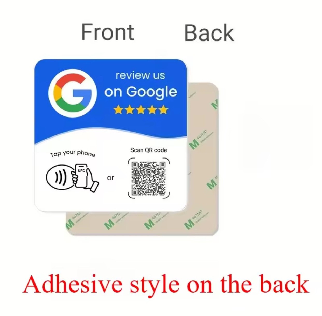 Social Review Tap Card | NFC Contactless QR Code | Unlimited Use Review Cards