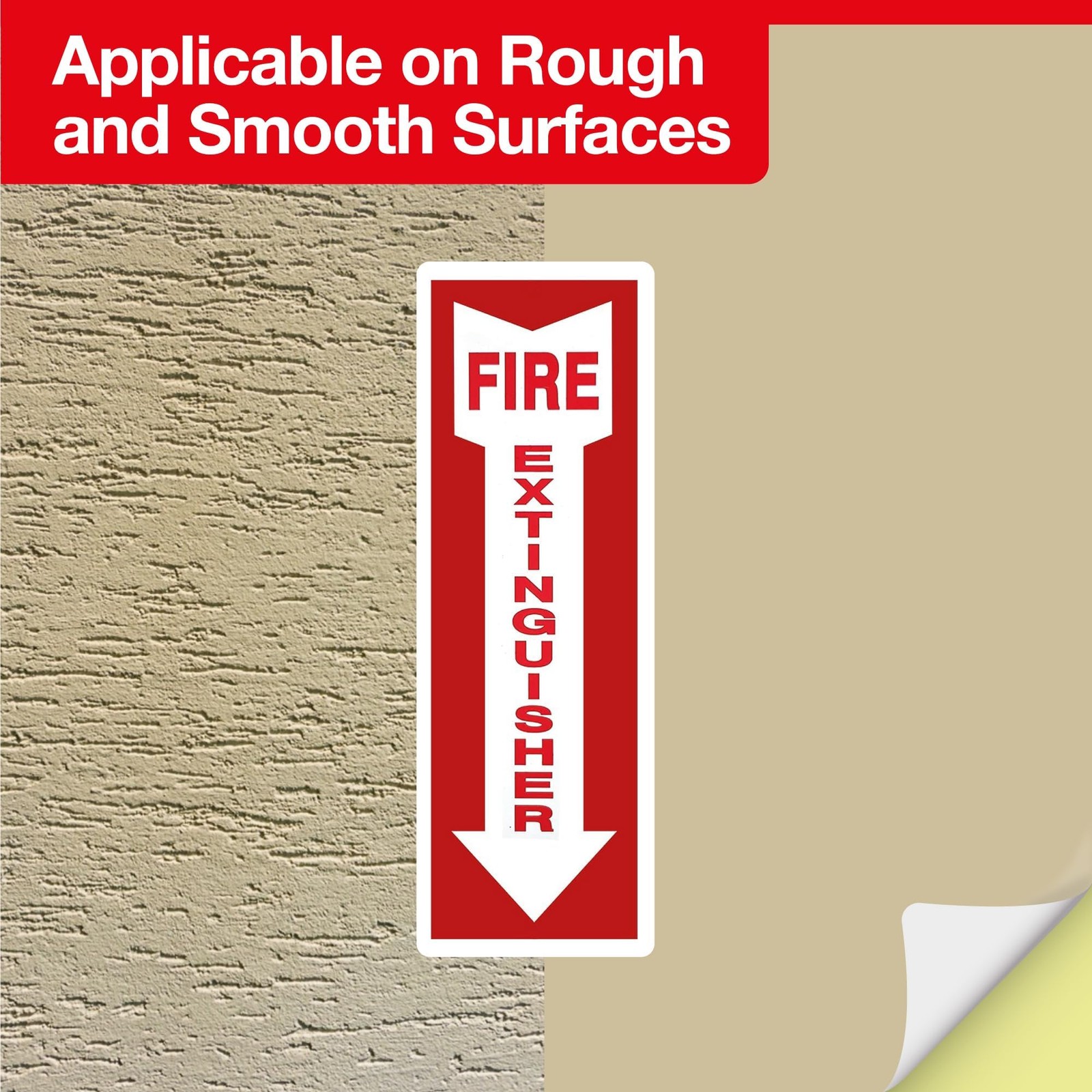 12 Pack Fire Extinguisher Stickers 4×12 Vinyl Sign Arrow Weatherproof