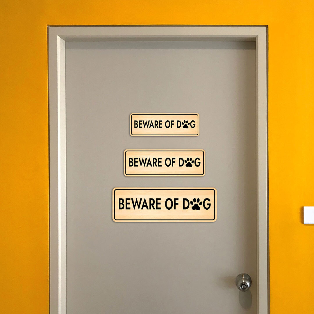 Standard Plus Beware of Dog Wall or Door Sign | Home Decor