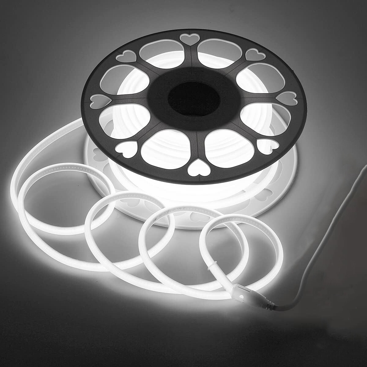 Cold White 50&prime; 480leds/m COB LED Strip Lights Waterproof IP68 110V Flexible Home