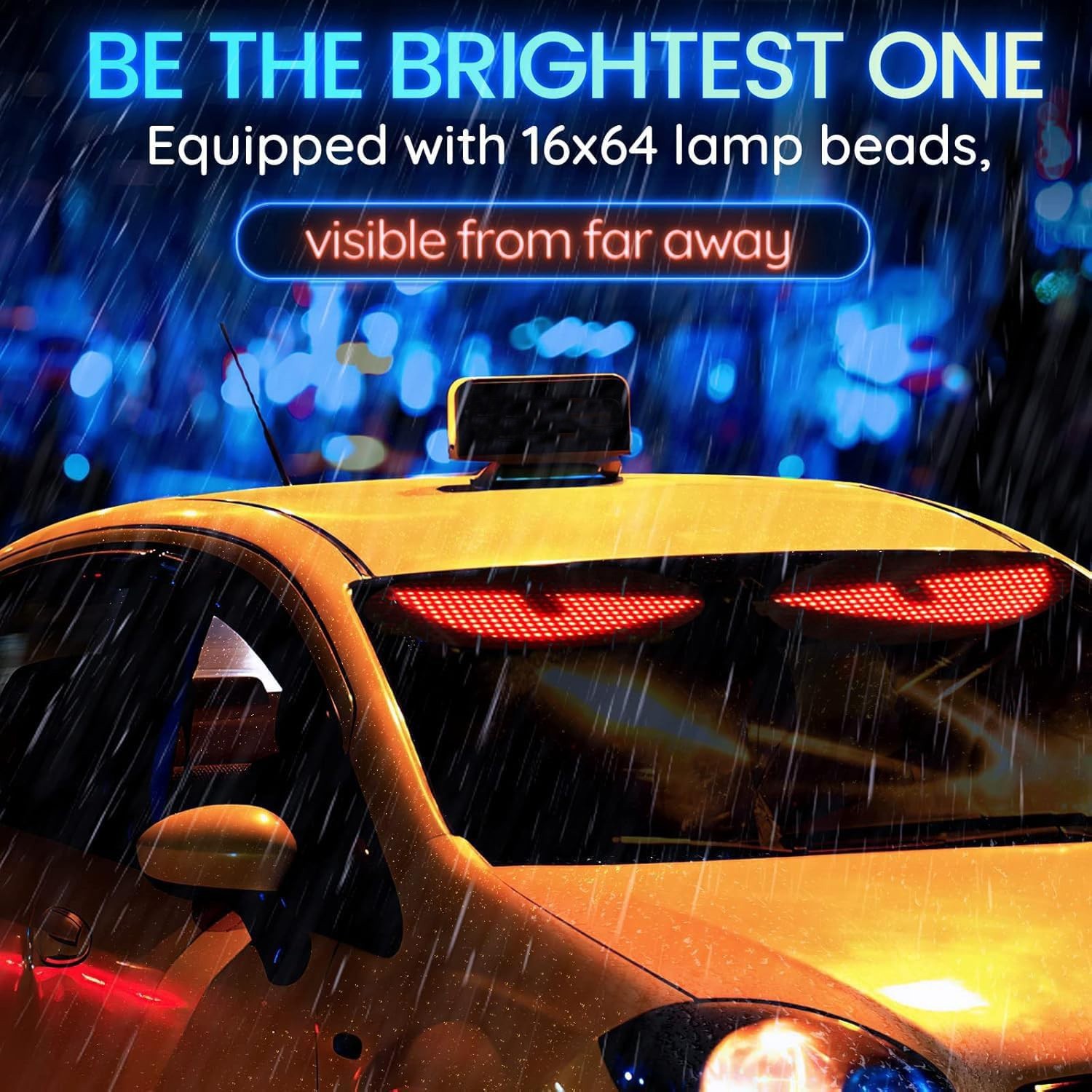 Flexible LED Matrix Panel RGB Car Display APP Control Custom Text Animated Sign