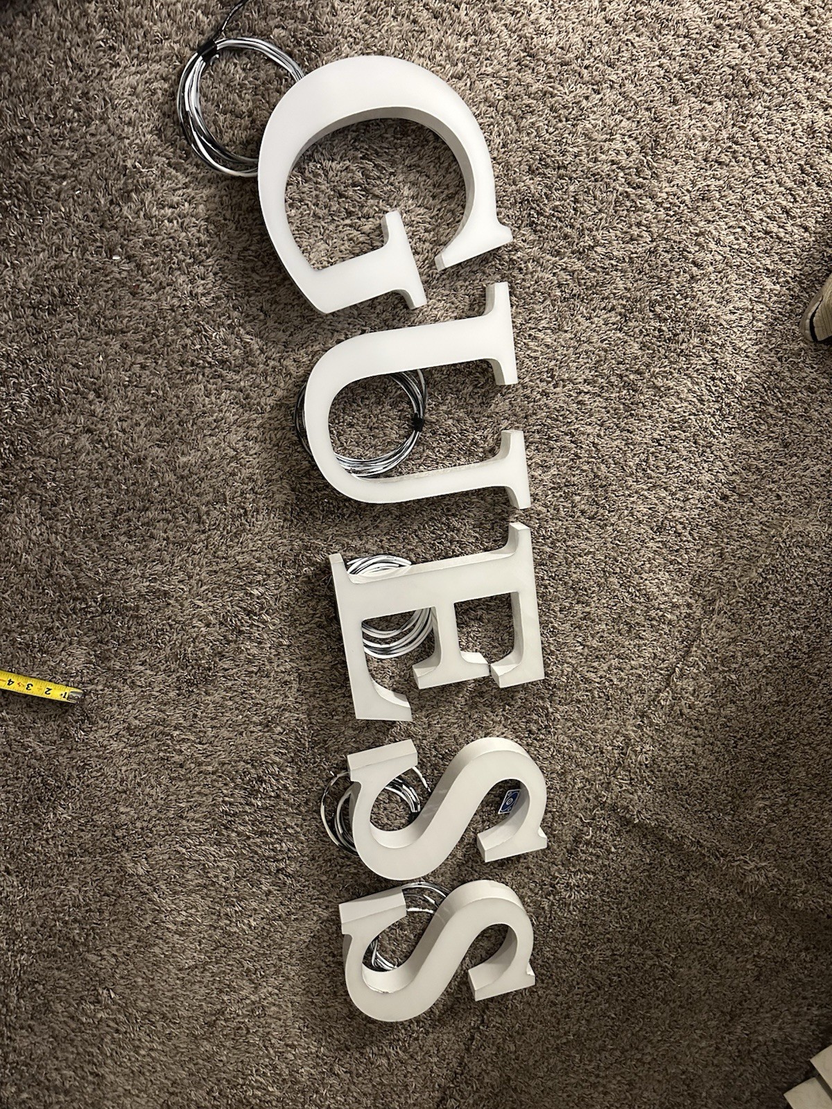 Authentic 12&Prime; Front Lot « Guess » Channel Letters
