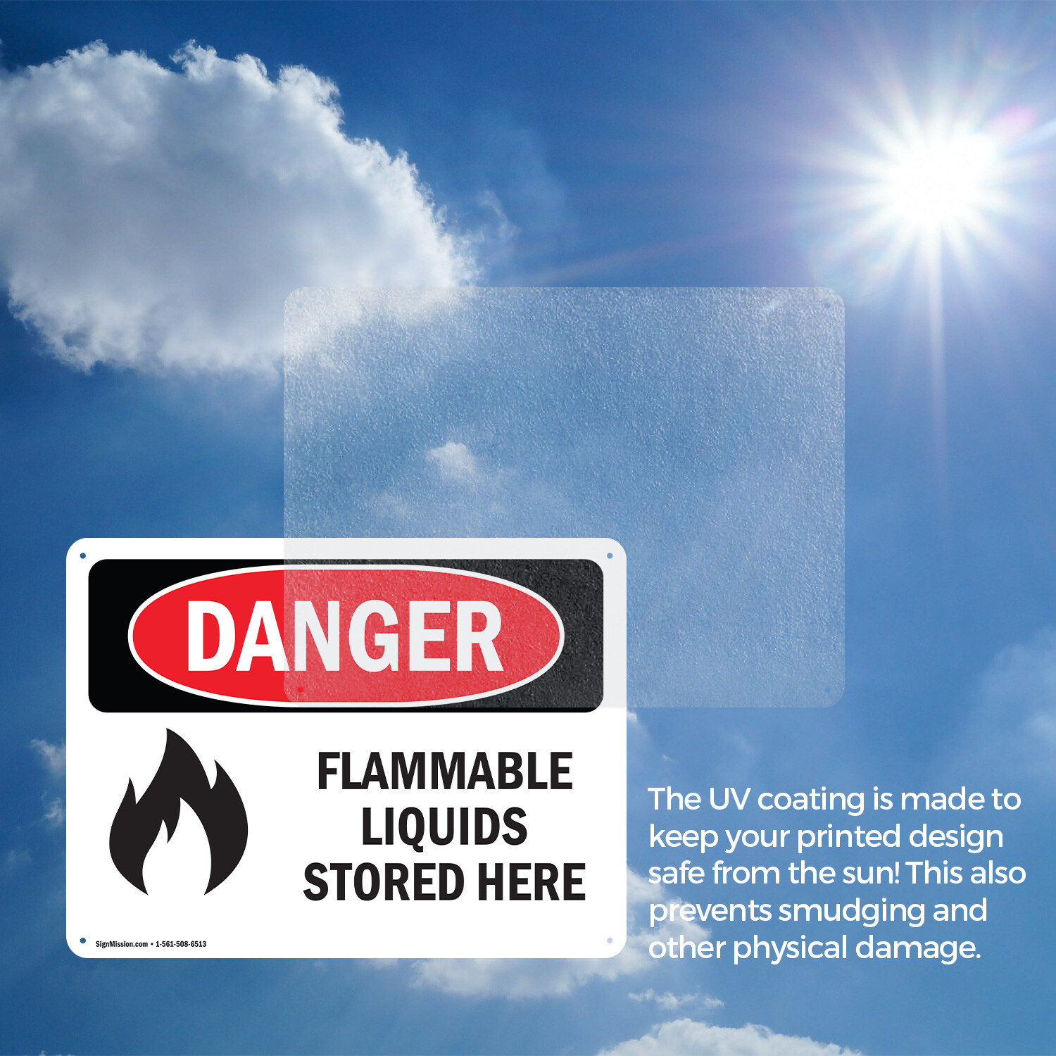 (2 Pack) Flammable Liquids Stored Here OSHA Danger Sign Decal Metal Plastic