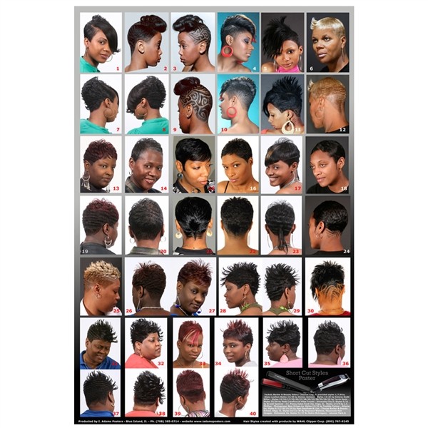 SI-11-0905 BARBER SALON BEAUTY SPA 24&Prime;X36&Prime; HAIR STYLE CUT DESIGN POSTER WOMEN