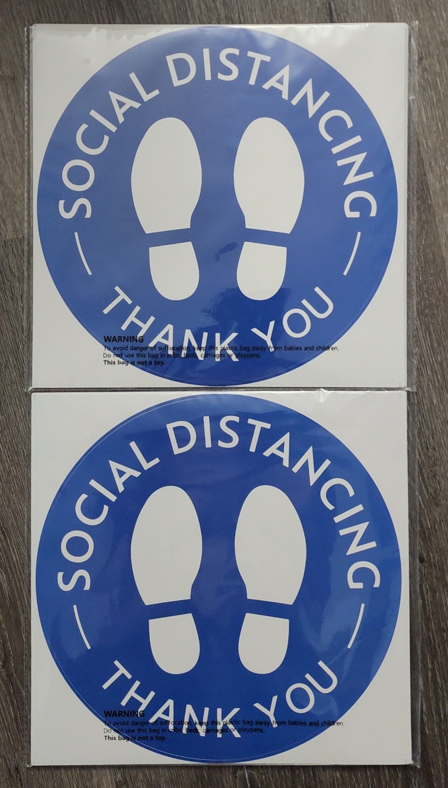 Social Distancing Floor Sign Decals – 52 Count – Round 12&Prime; Diameter