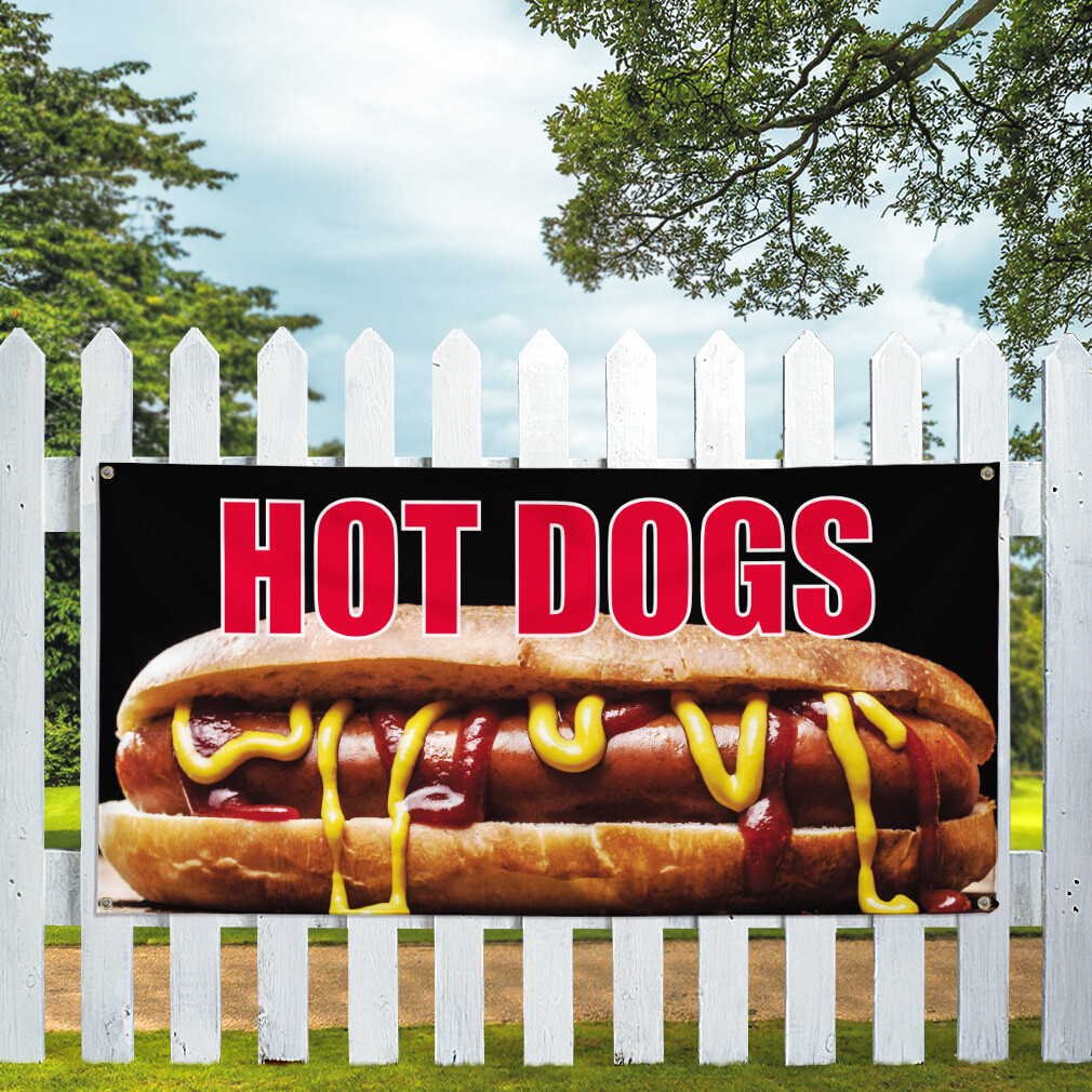 Vinyl Banner Multiple Sizes Hot Dogs Outdoor Advertising Printing O Outdoor