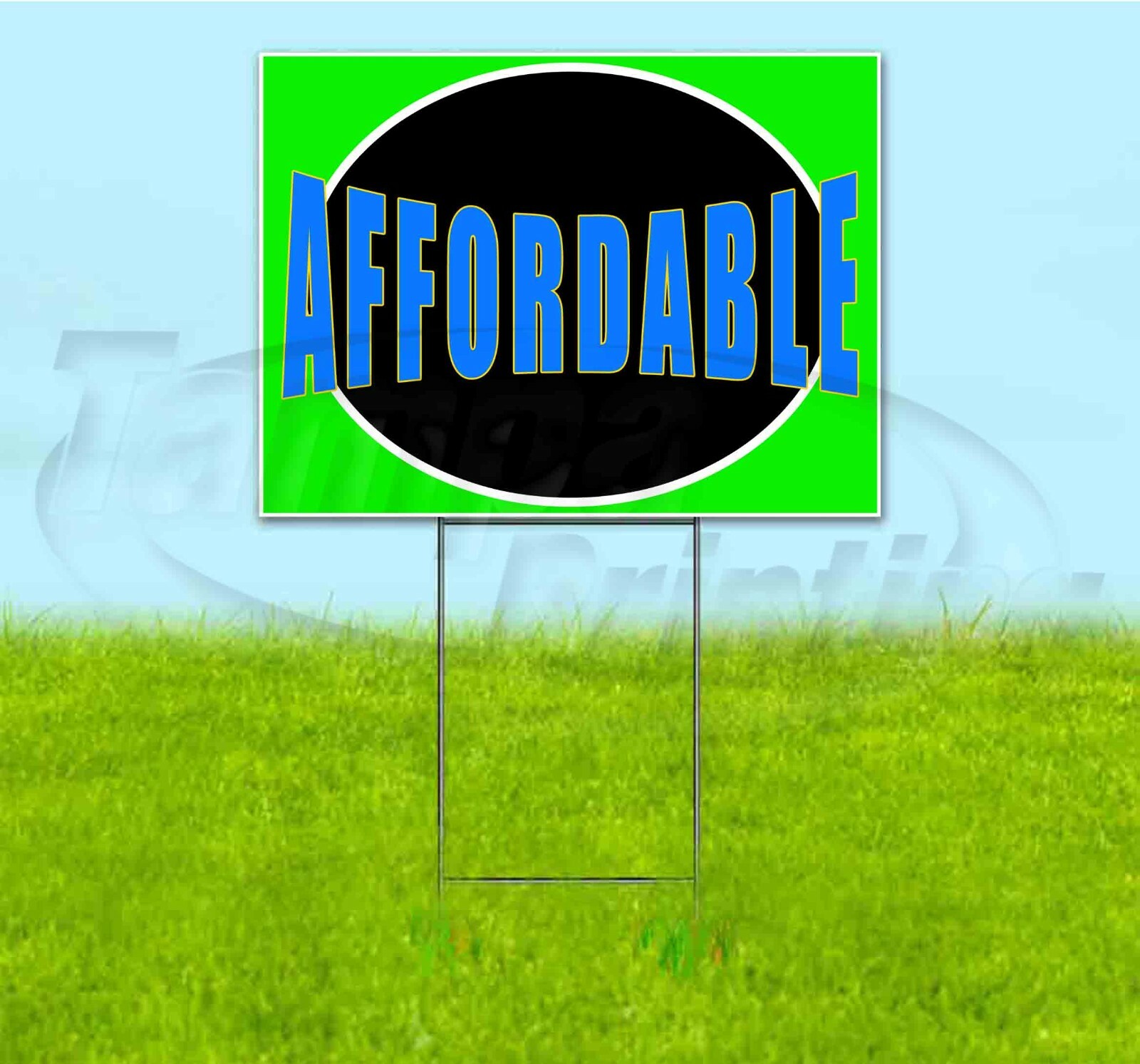 AFFORDABLE 18×24 Yard Sign WITH STAKE Corrugated Bandit BUSINESS USA DEALERSHIP