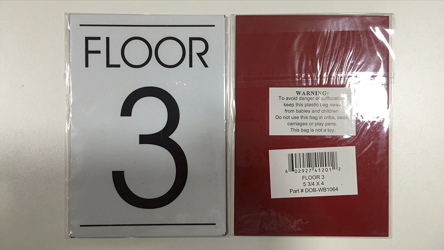 FLOOR 3 SIGN ( WHITE )-REF24-1027