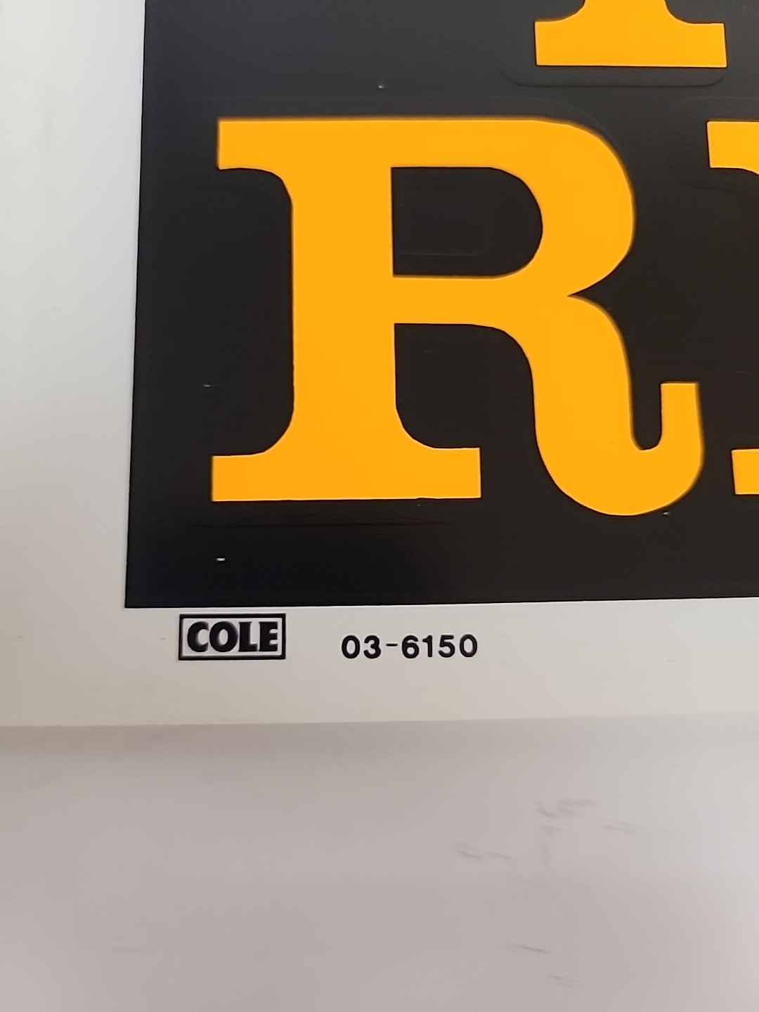 2 For Rent Paper Signs 8” x 12&Prime; Cole Co., White Black Orange (Set of 2)