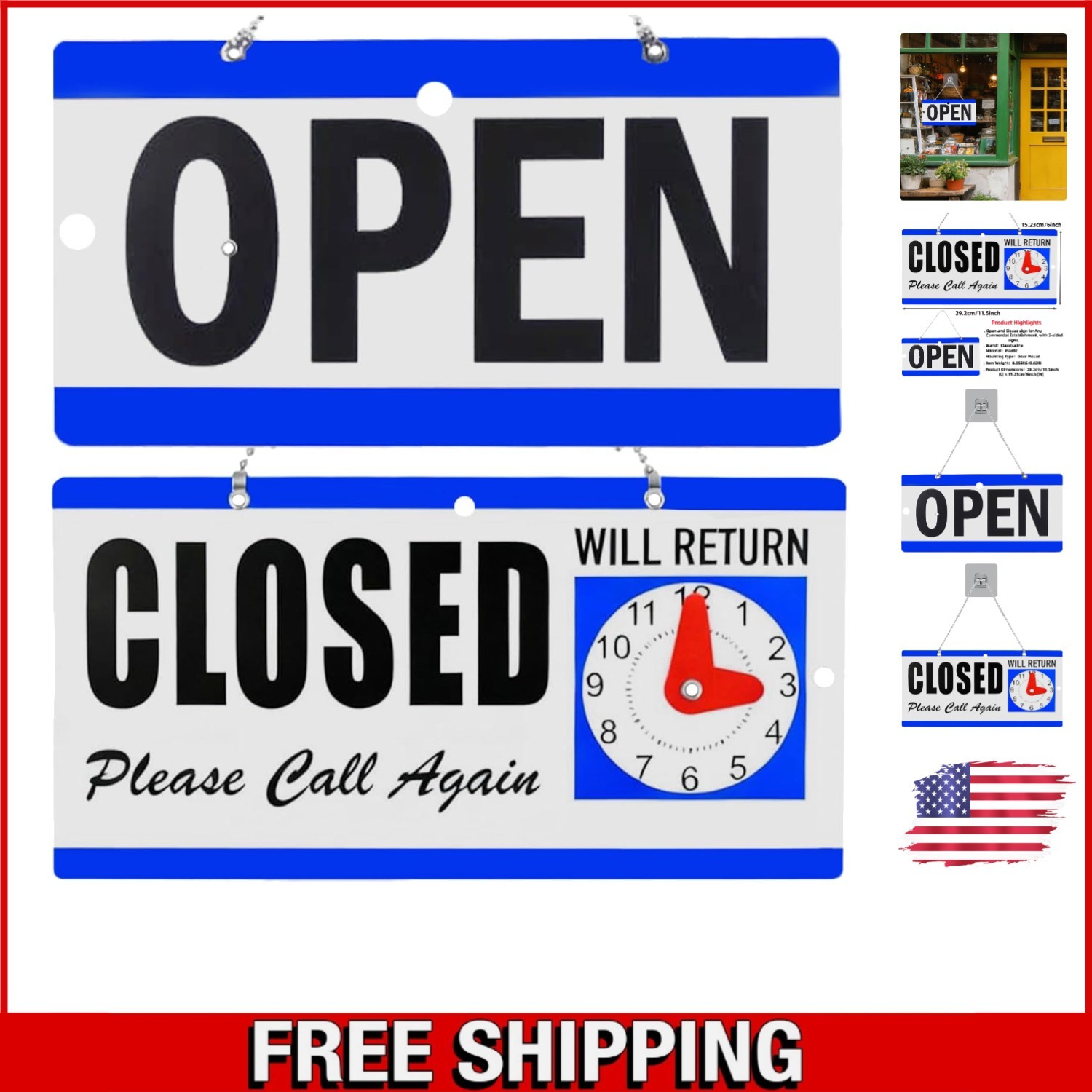 Eye-Catching 11.5&Prime;L LED Open Sign with Custom Stickers – For All Business Types